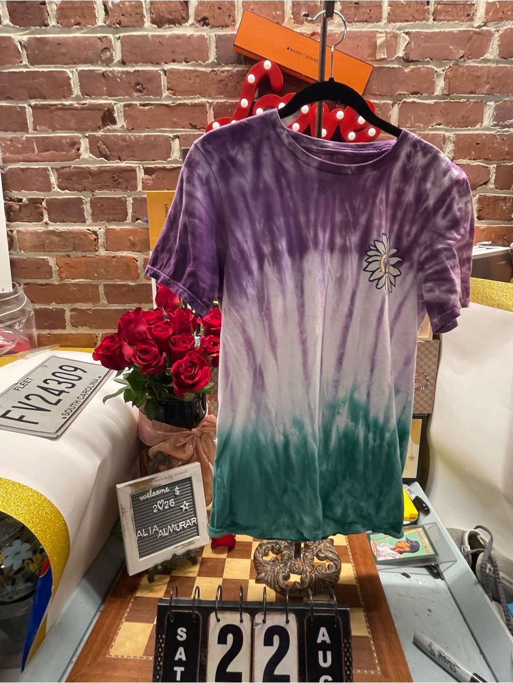 Buc-ee's "Go Little Rockstar" Women's L T-Shirt Tie Dye